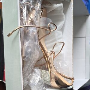 Elegant Gold Women's Heels